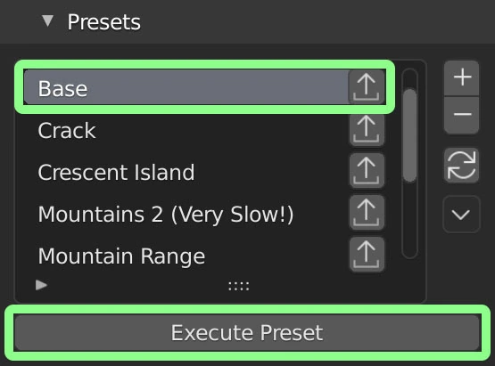 Execute Base Preset
